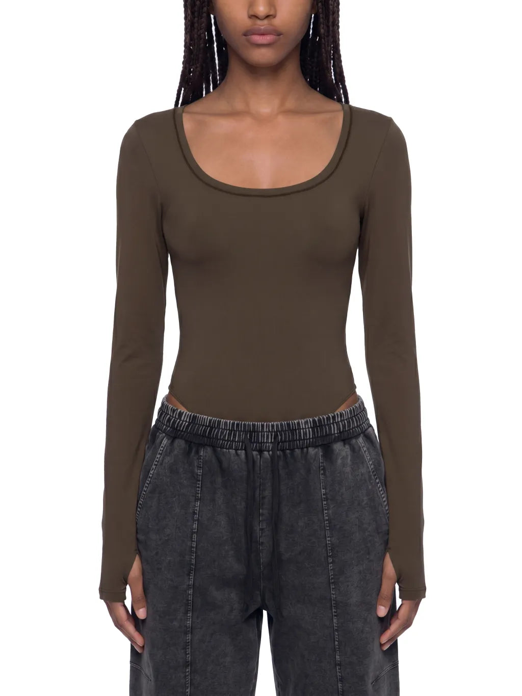 QC Long Sleeve Yoga Bodysuit