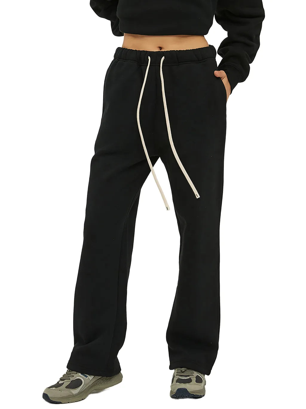 Fleece Straight Leg Pants