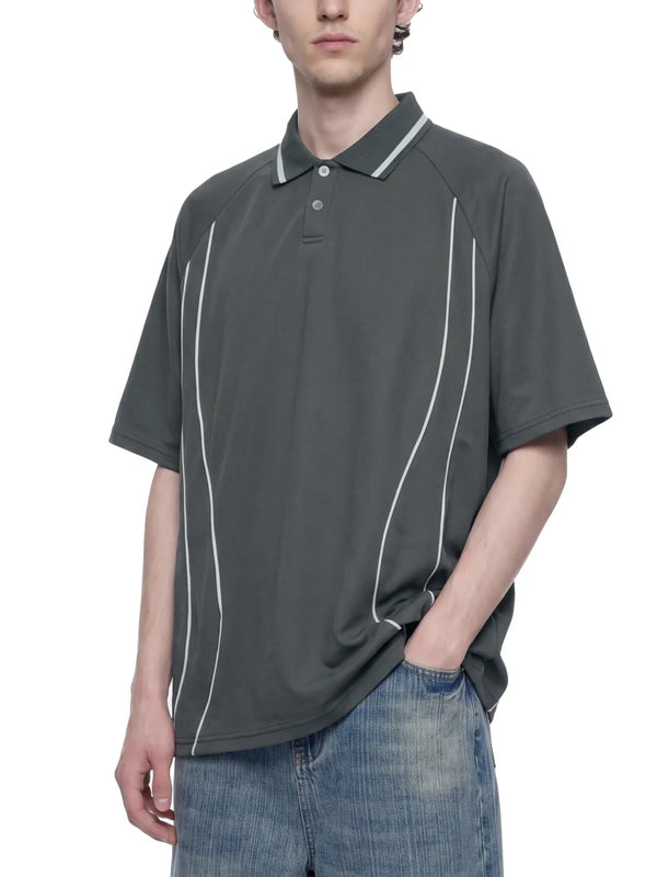 QC Raglan Piping Polo Shirt