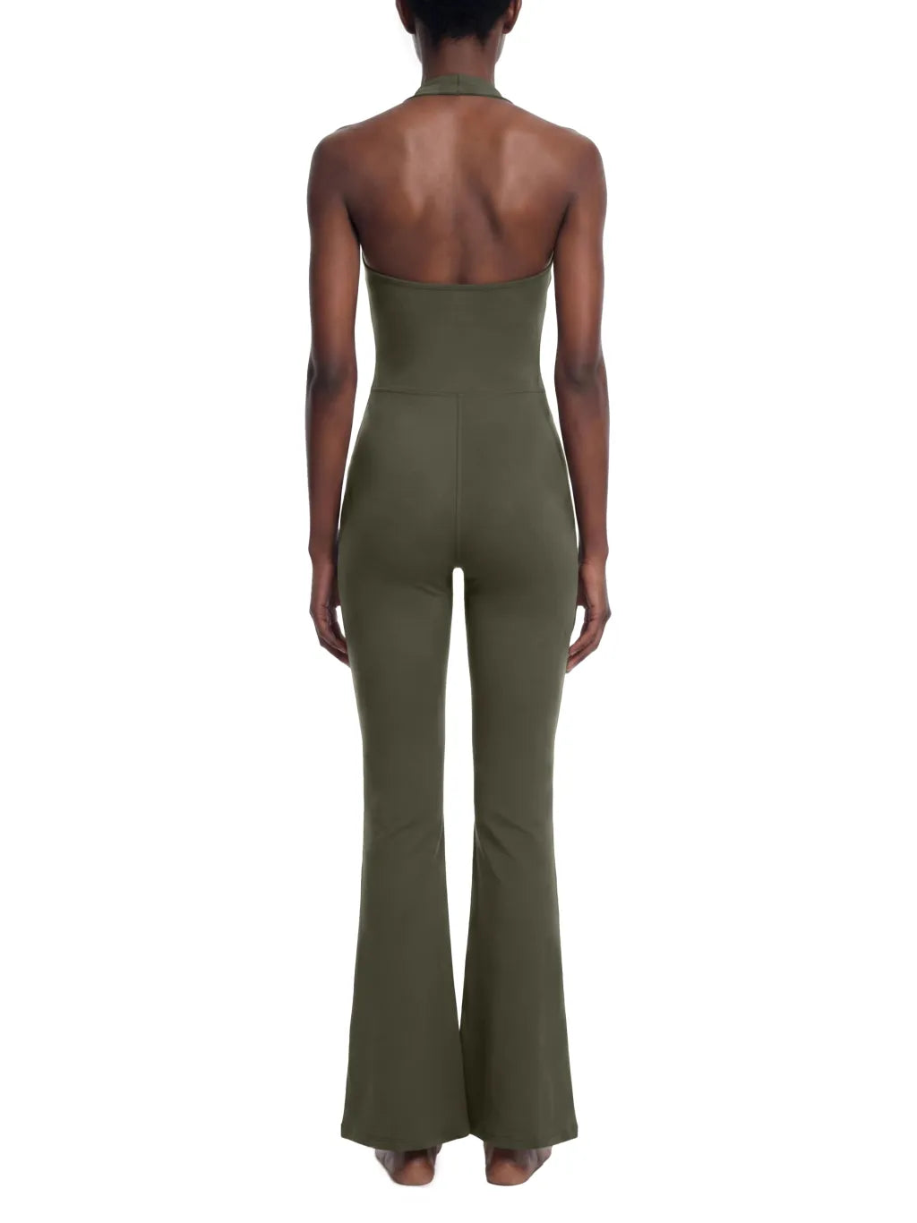 QC Halter Flared Jumpsuit