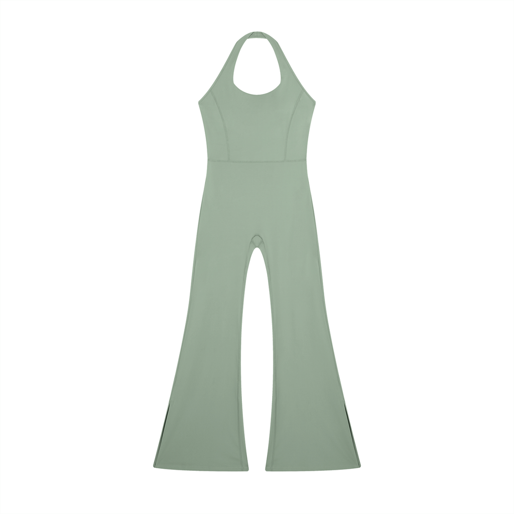 QC Halter Flared Jumpsuit