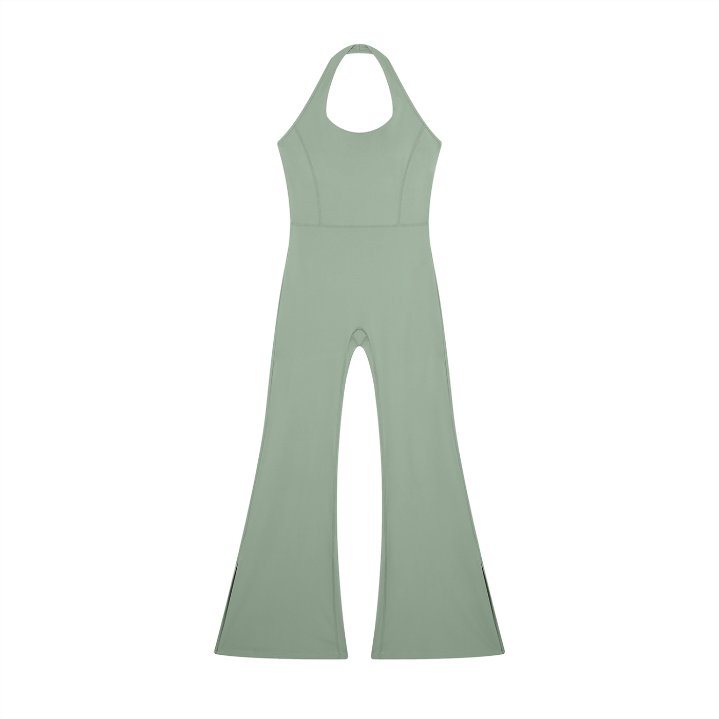 QC Halter Flared Jumpsuit