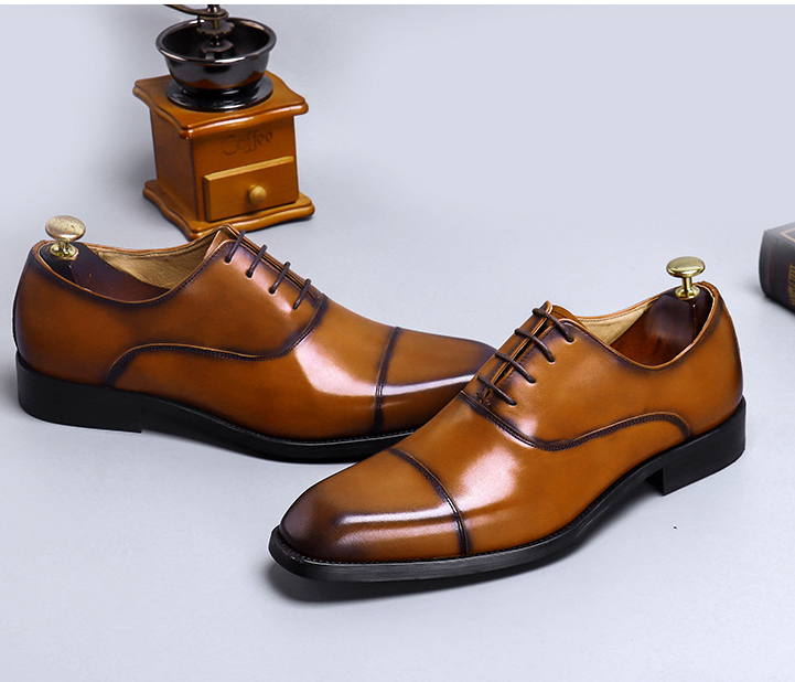 Cowhide  Business Dress Shoes Men's