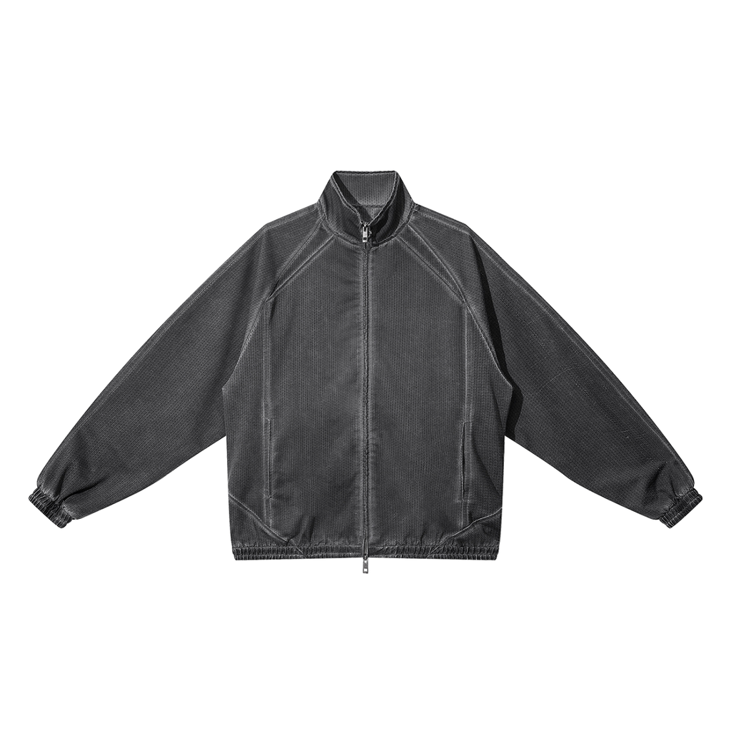 QC Vintage Wash Full Zip Mesh Jacket
