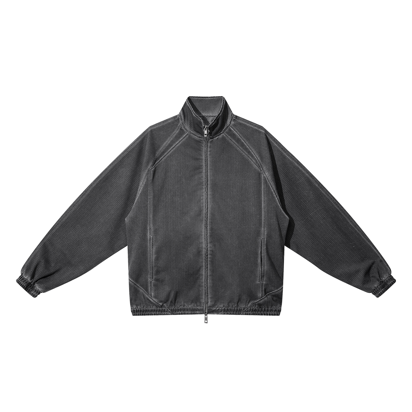 QC Vintage Wash Full Zip Mesh Jacket