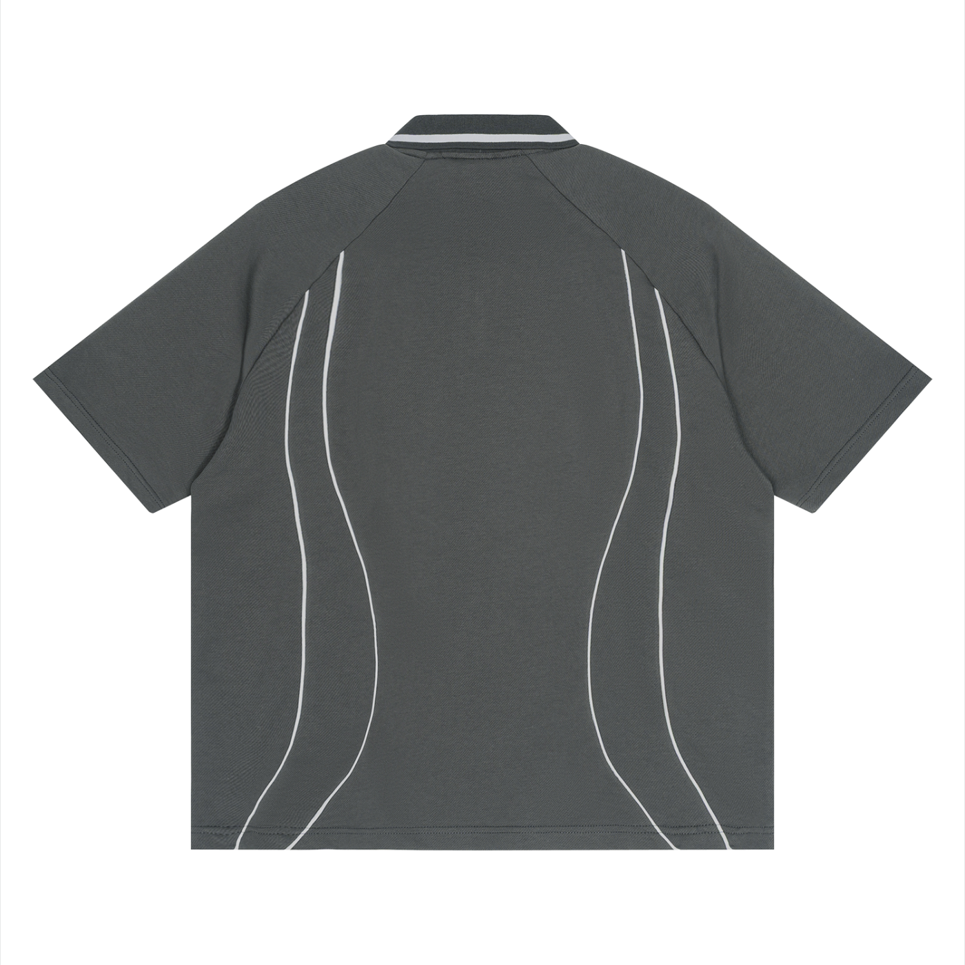 Unisex Raglan Piping Polo Shirt