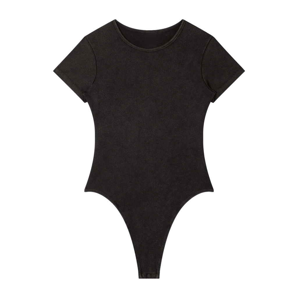 QC Mineral Wash Crewneck Bodysuit