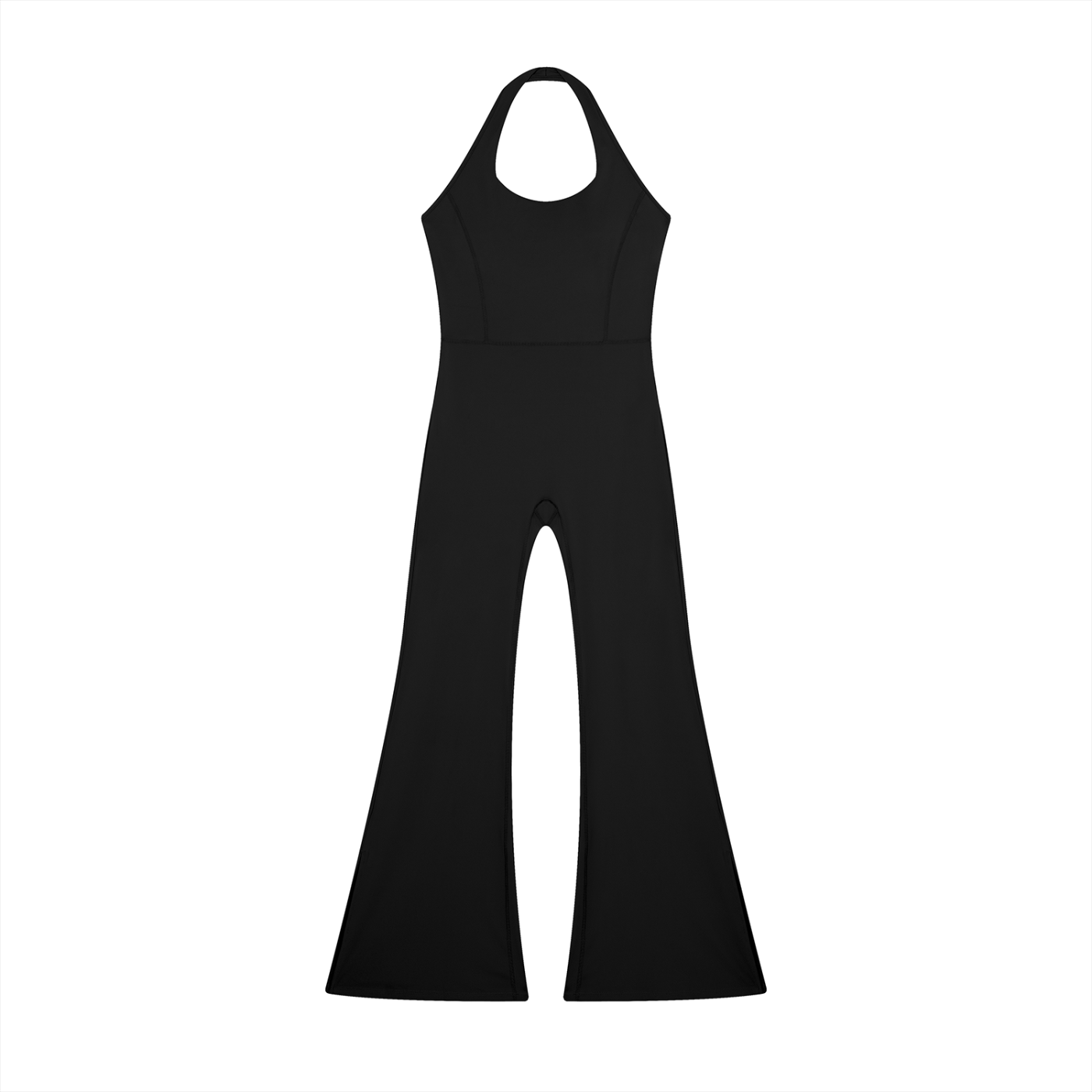 QC Halter Flared Jumpsuit