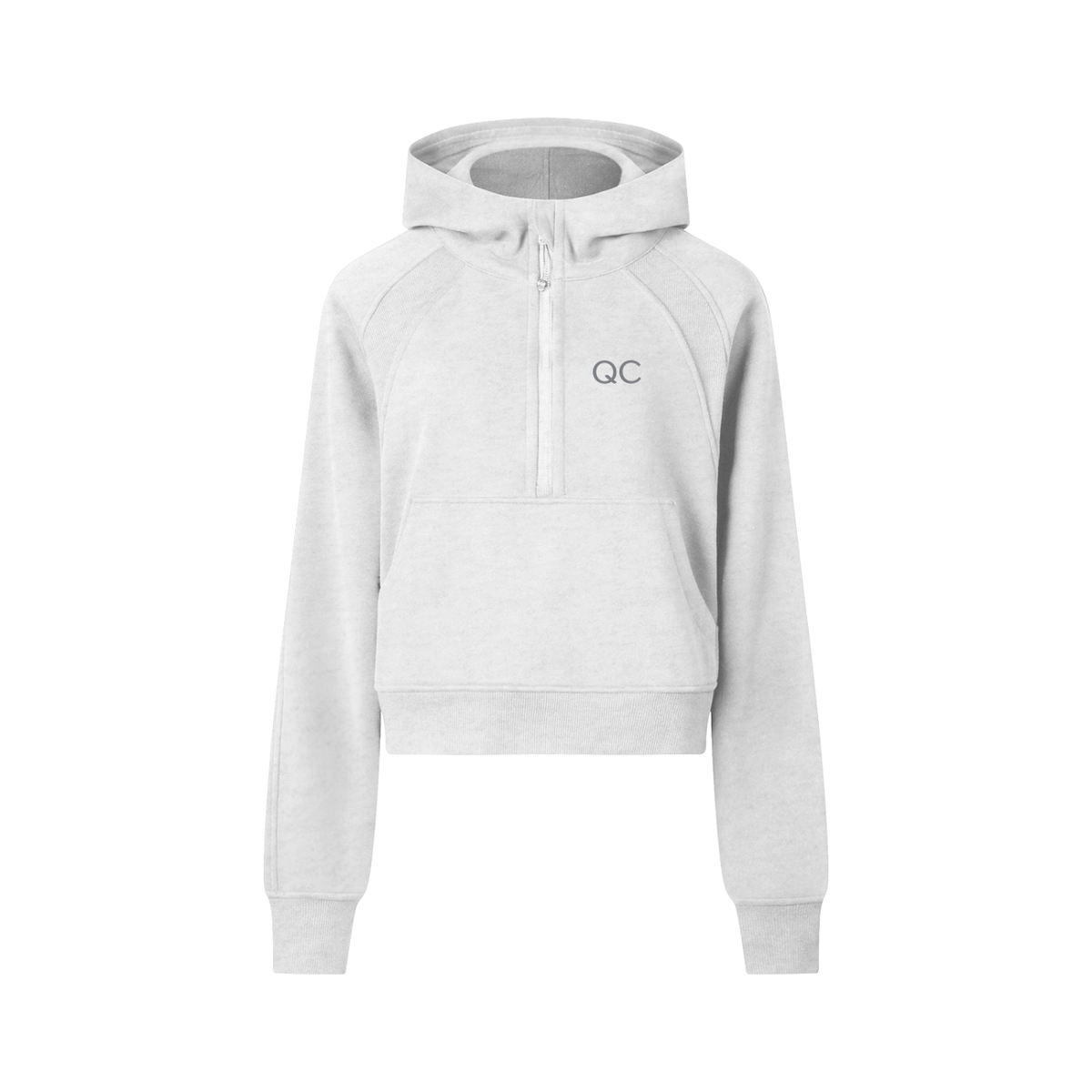 QC Cropped Half-Zip Hoodie