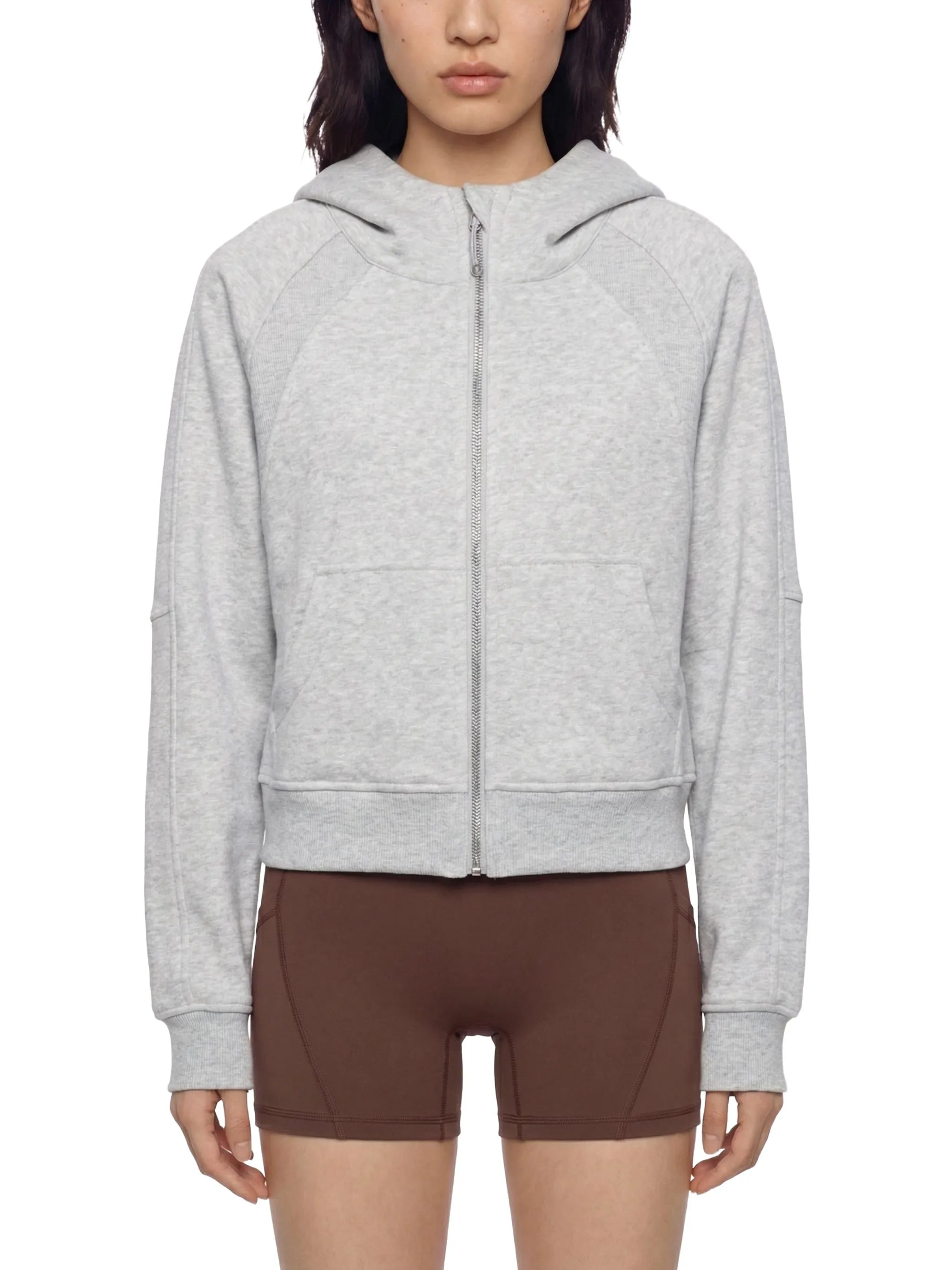 QC Cropped Zip-Through Hoodie