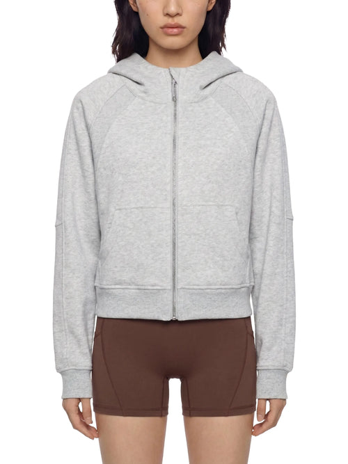QC Cropped Zip-Through Hoodie