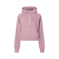 QC Cropped Half-Zip Hoodie