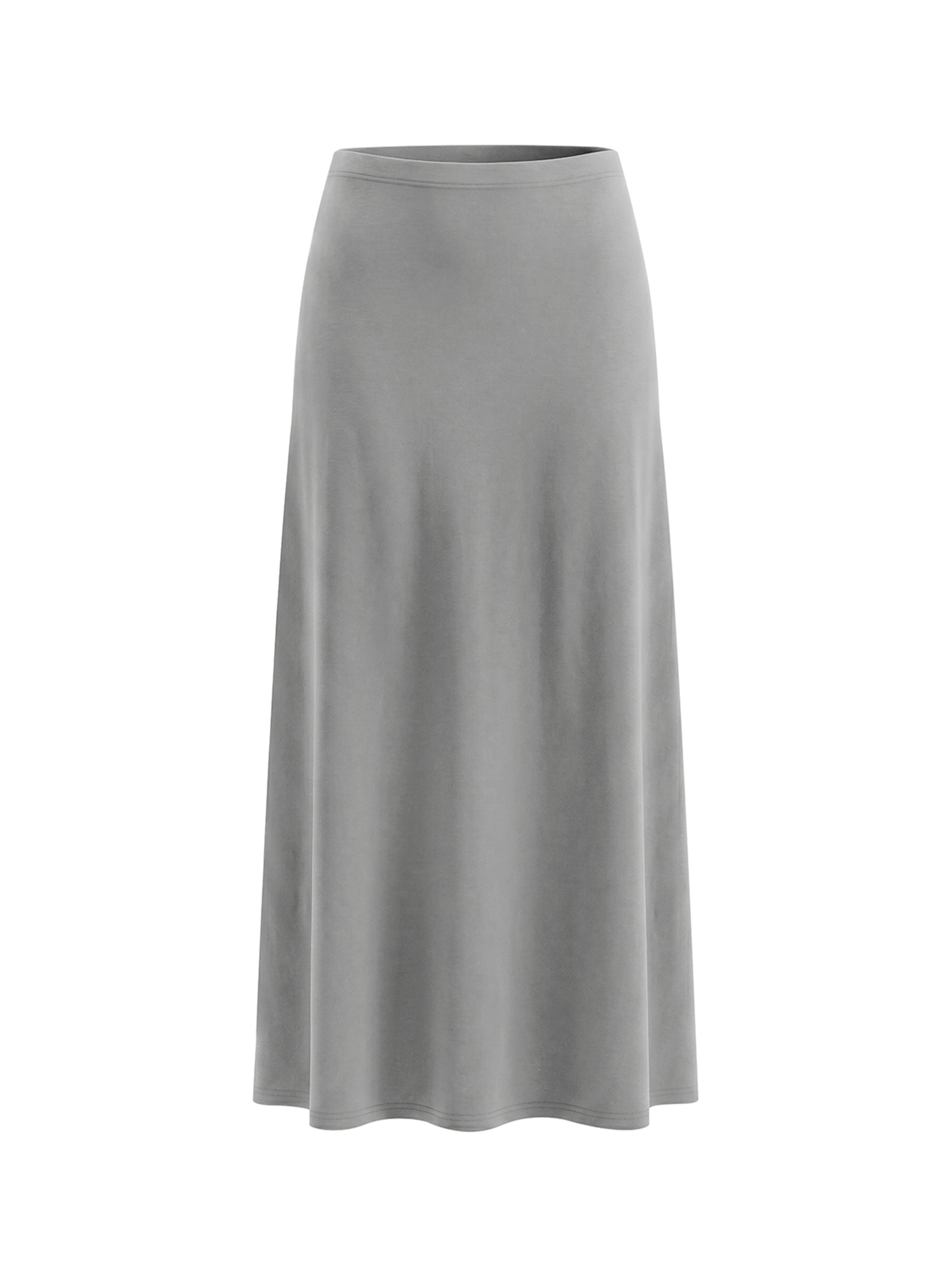 QC Women's Solid Color Knit Maxi Skirt